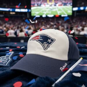 New England Patriots Sparkle Hat NFL Girls Kids Youth Baseball Cap Team Glitter